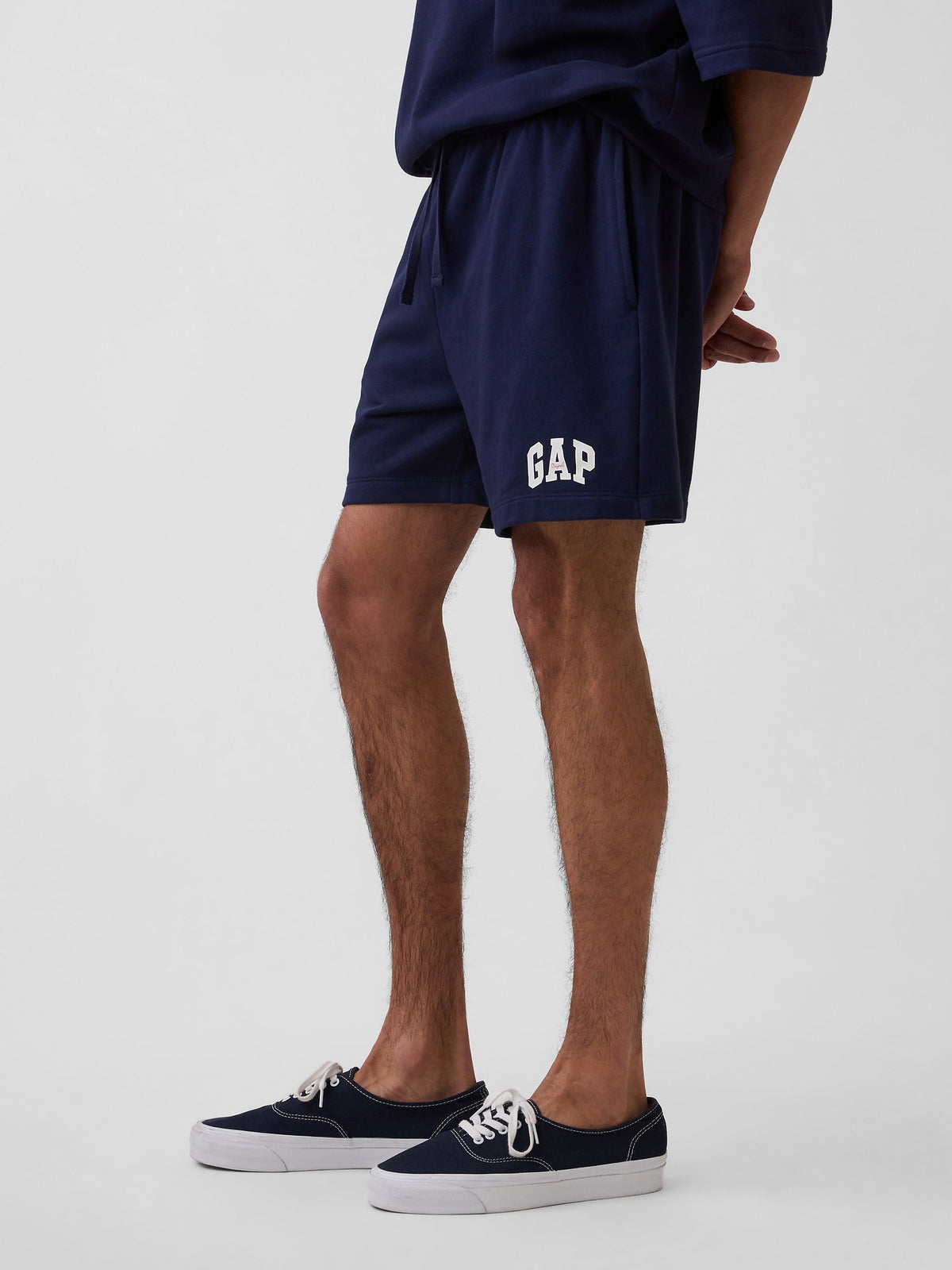Lacivert Relaxed Gap Logo Fransız Havlu Kumaş Şort