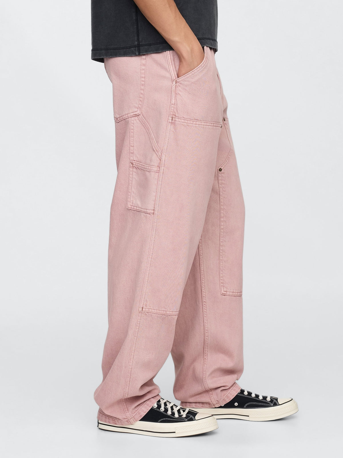 Pembe Ultrasoft Double-knee Carpenter Baggy Jean Pantolon