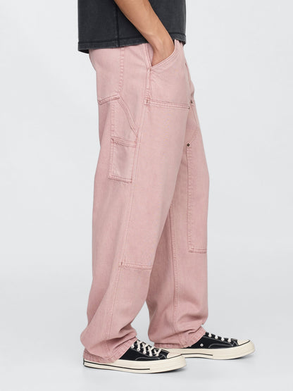 Pembe Ultrasoft Double-knee Carpenter Baggy Jean Pantolon