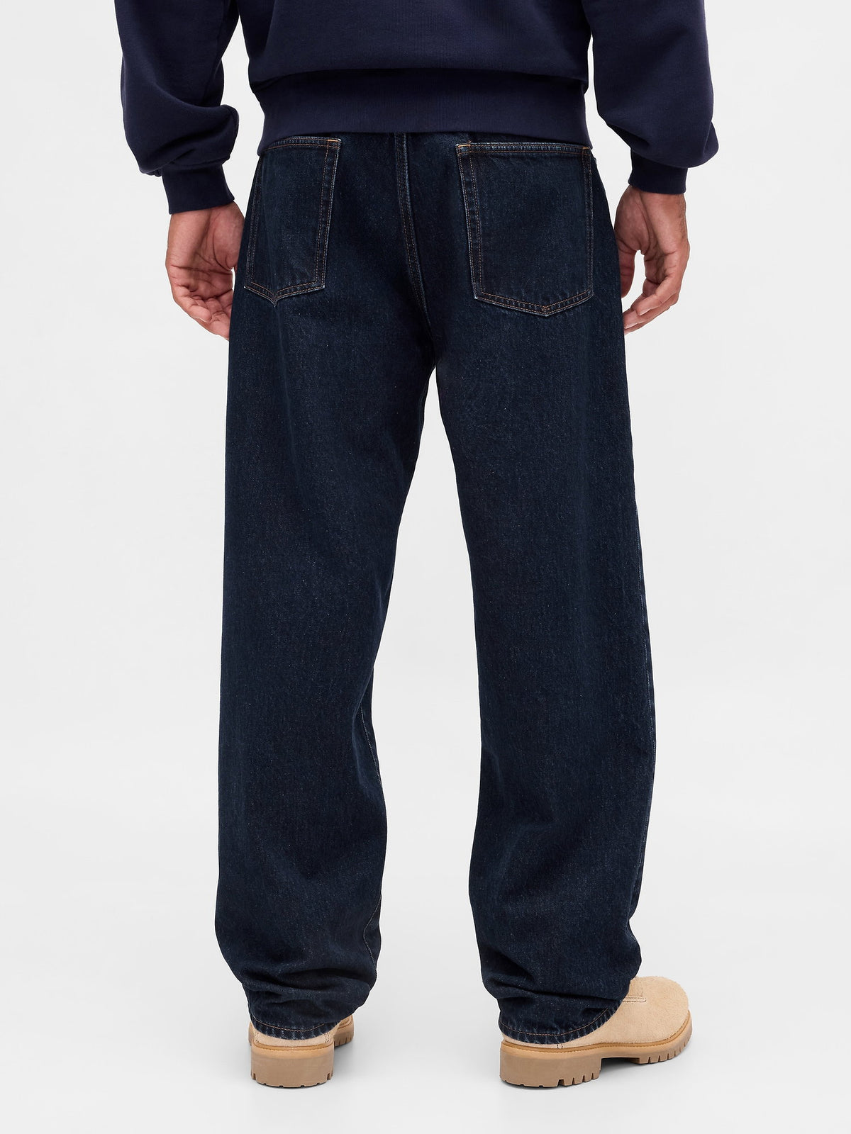 Koyu Mavi Baggy Jean Pantolon