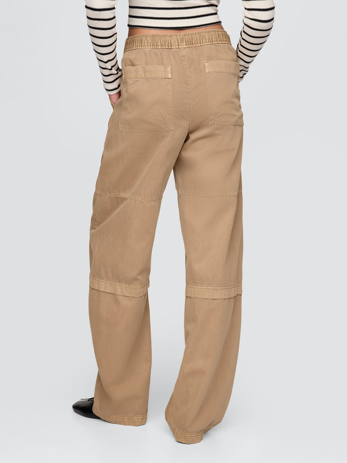 Kahverengi Mid Rise Easy Utility Barrel Pantolon