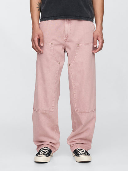 Pembe Ultrasoft Double-knee Carpenter Baggy Jean Pantolon