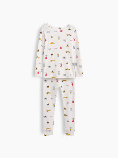 Beyaz Organik Brushed Pamuk Gap Nyc Pijama Takımı