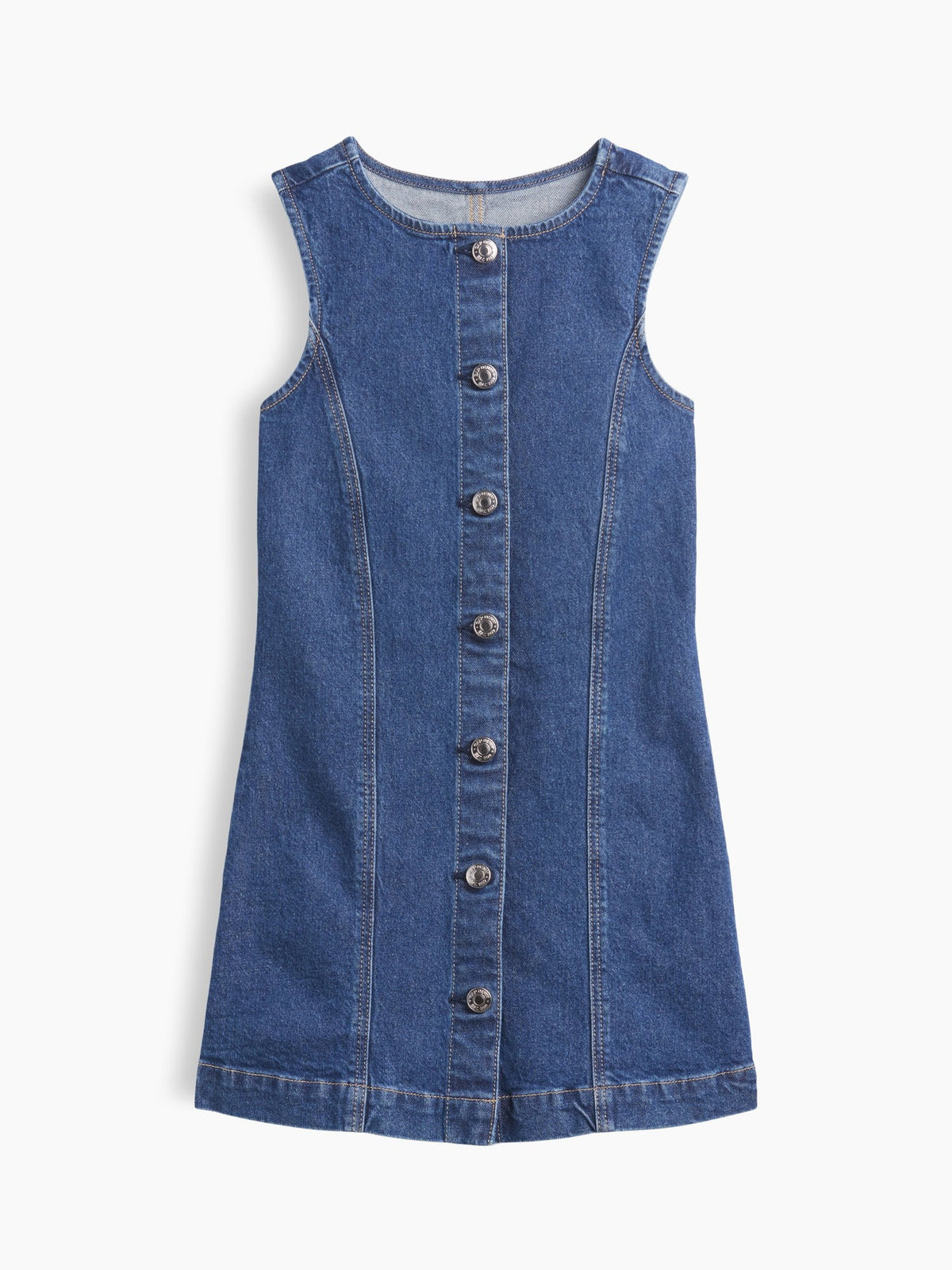 Koyu Mavi Kids Denim Elbise