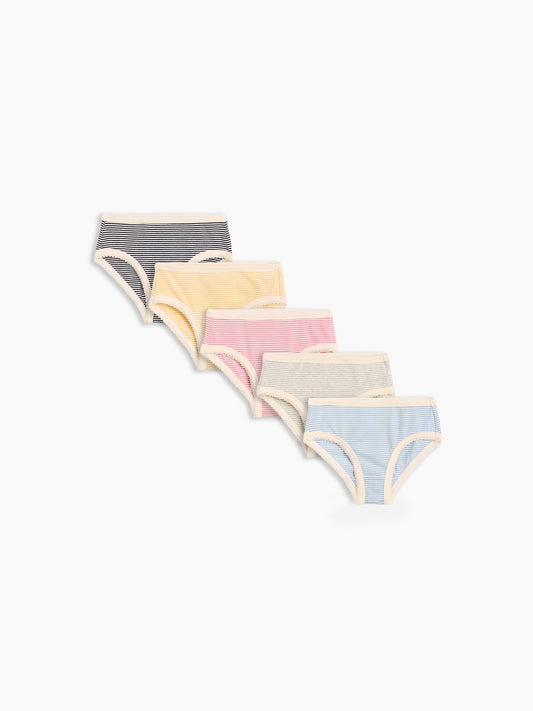 Çok Renkli Organik Stretch Pamuk Bikini Külot (5'li)