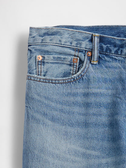 Açık Mavi Relaxed Straight Jean Pantolon