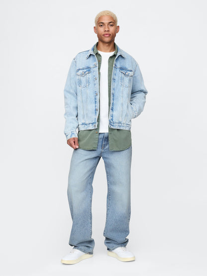 Açık Mavi '90s Loose Jean Pantolon