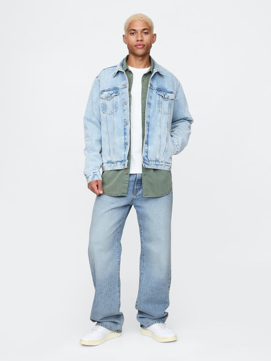 Açık Mavi '90s Loose Jean Pantolon