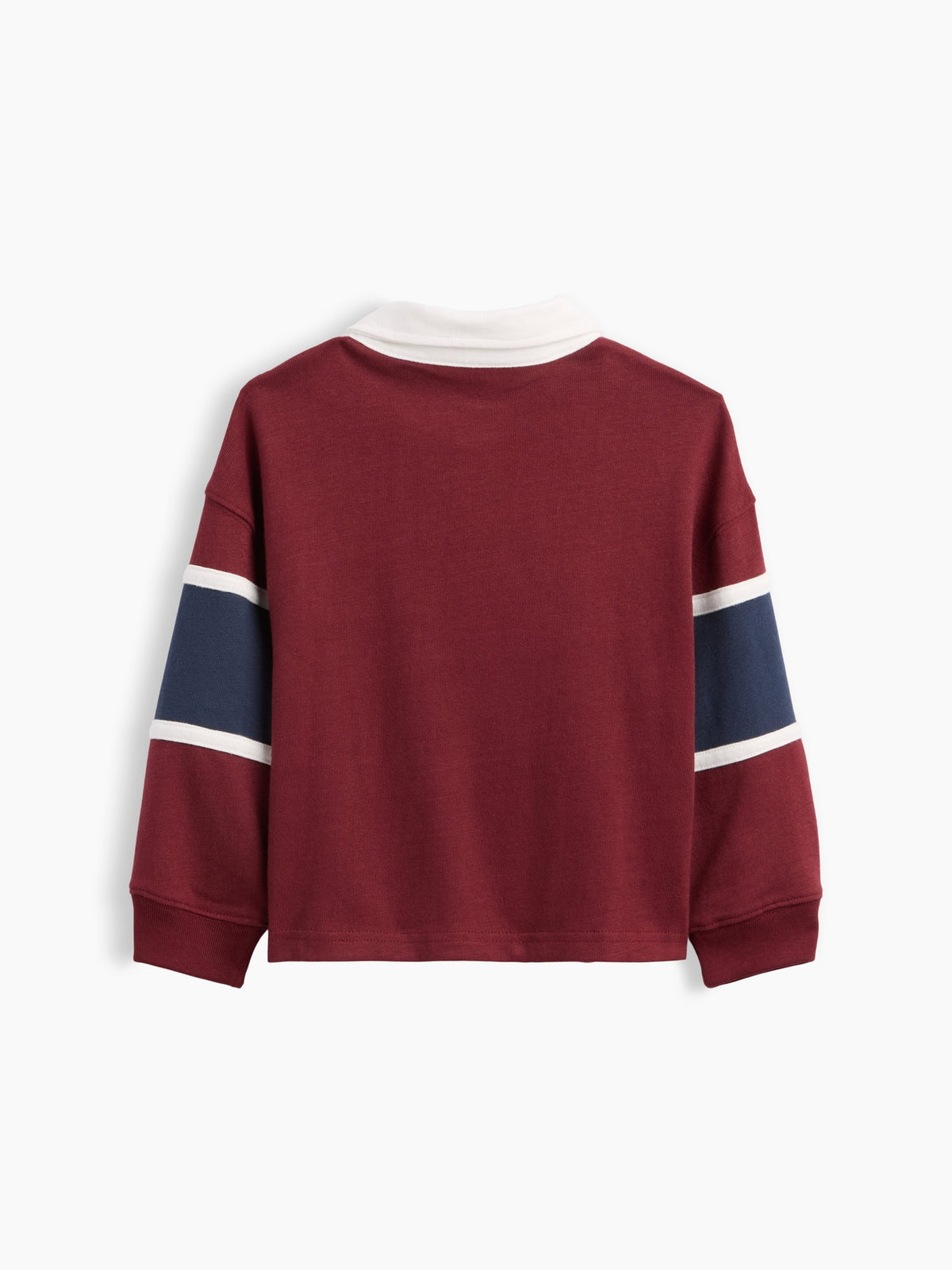 Bordo Colorblock Rugby Polo Gömlek