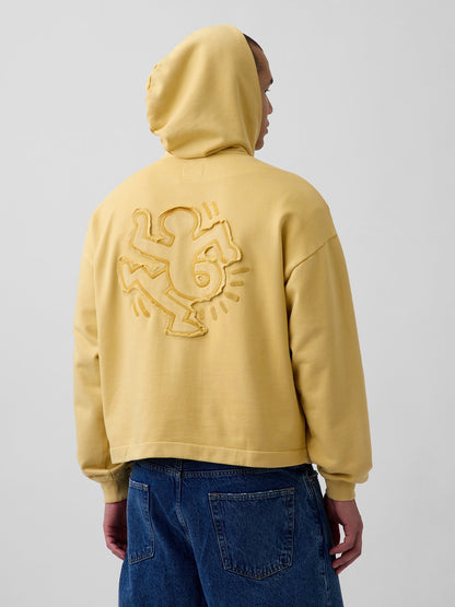 Hardal Keith Haring Heavyweight Crop Fermuarlı Sweatshirt