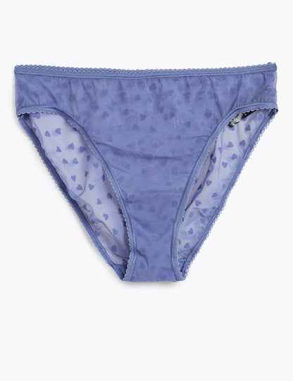 Kalp Detaylı High Leg Külot