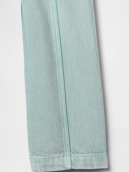 Açık Mavi Ultrasoft Pull-on Baggy Wide-leg Jean Pantolon