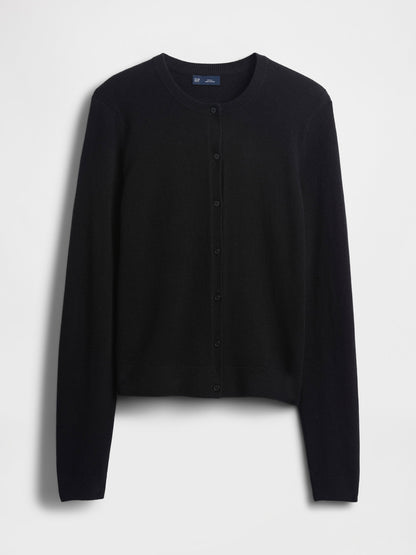 Siyah Cashsoft Crop Hırka