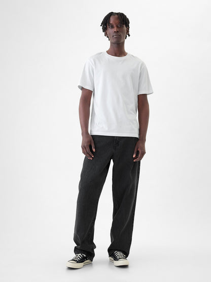 Siyah Baggy Jean Pantolon