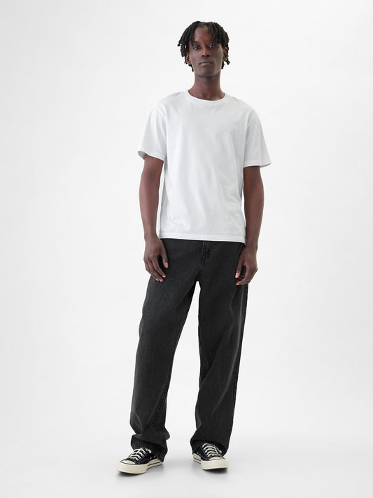 Siyah Baggy Jean Pantolon