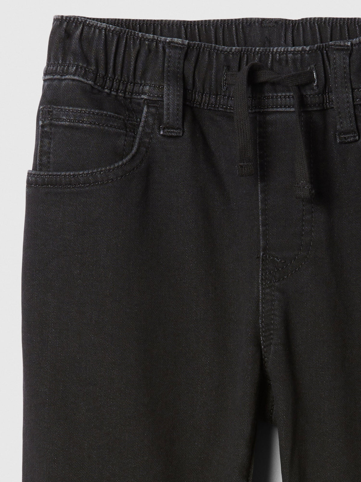 Siyah Kids Pull-on Orijinal Straight Eşofman Altı Jean Pantolon