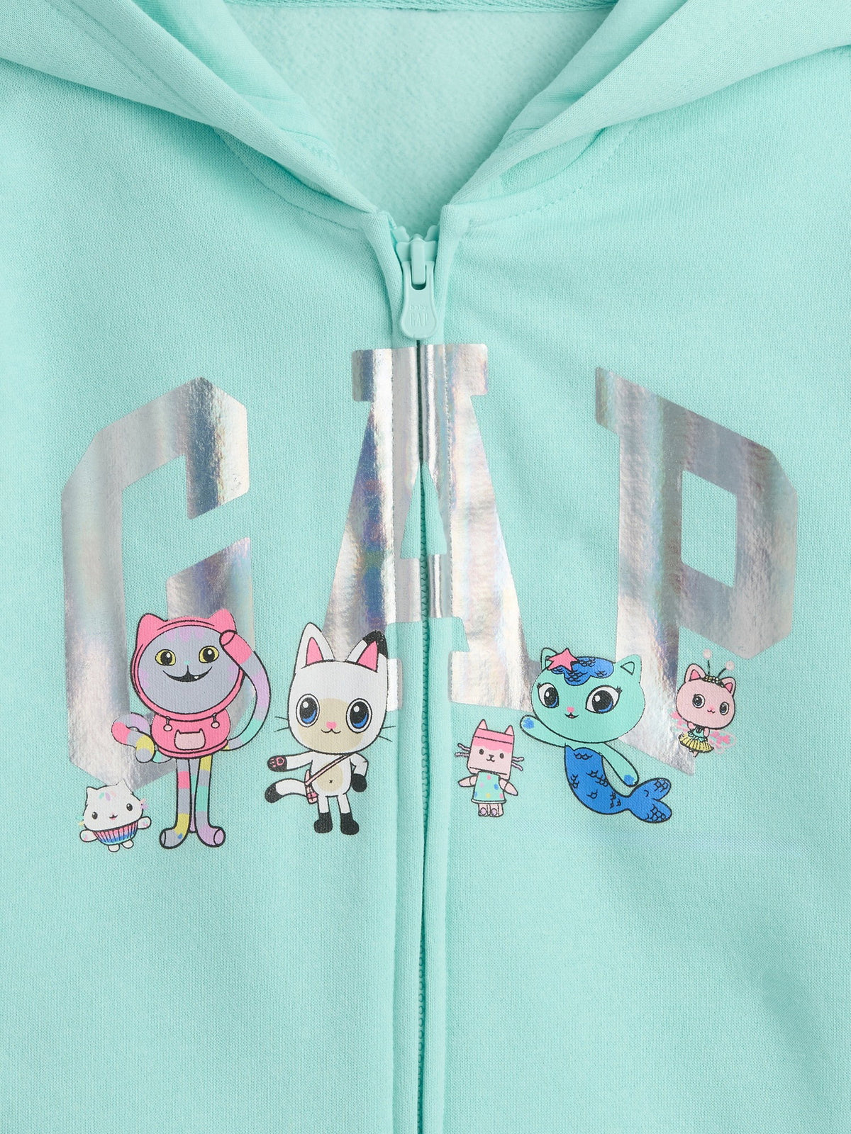Açık Yeşil Gabby's Dollhouse Logo Fermuarlı Sweatshirt