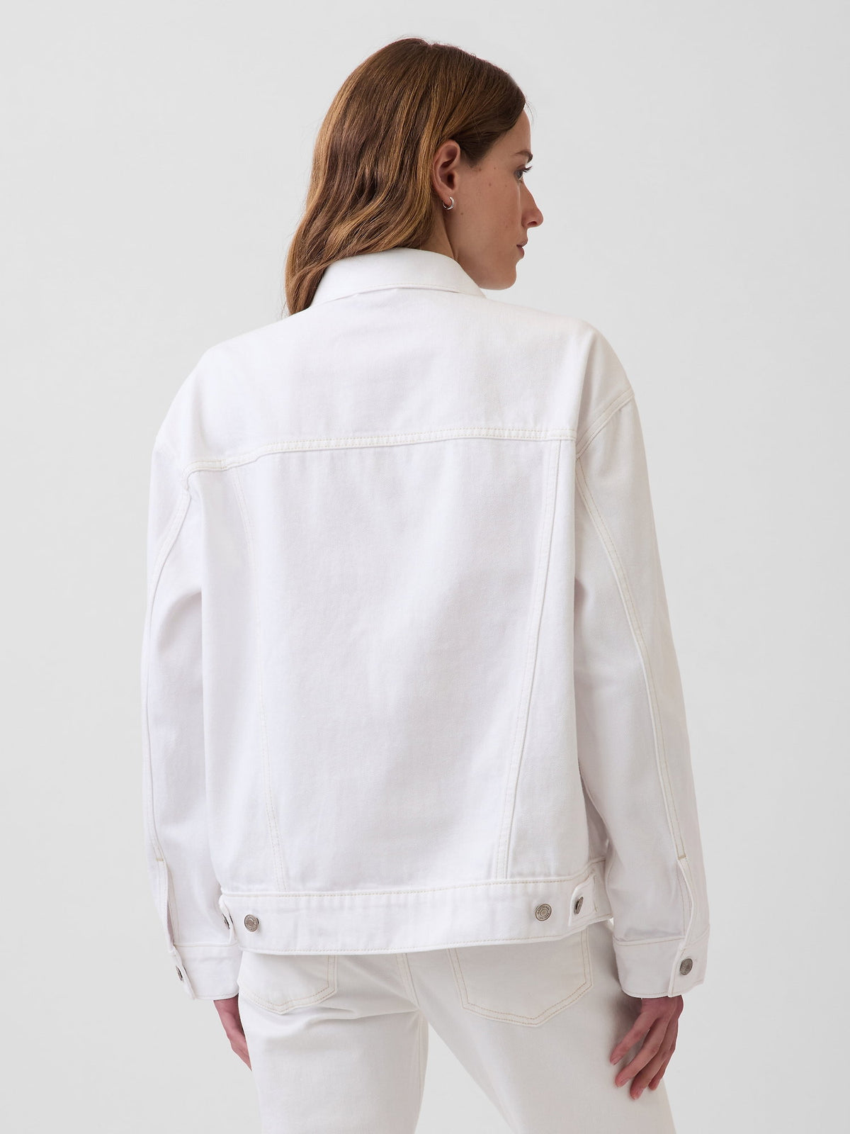 Beyaz Oversized Icon Denim Ceket