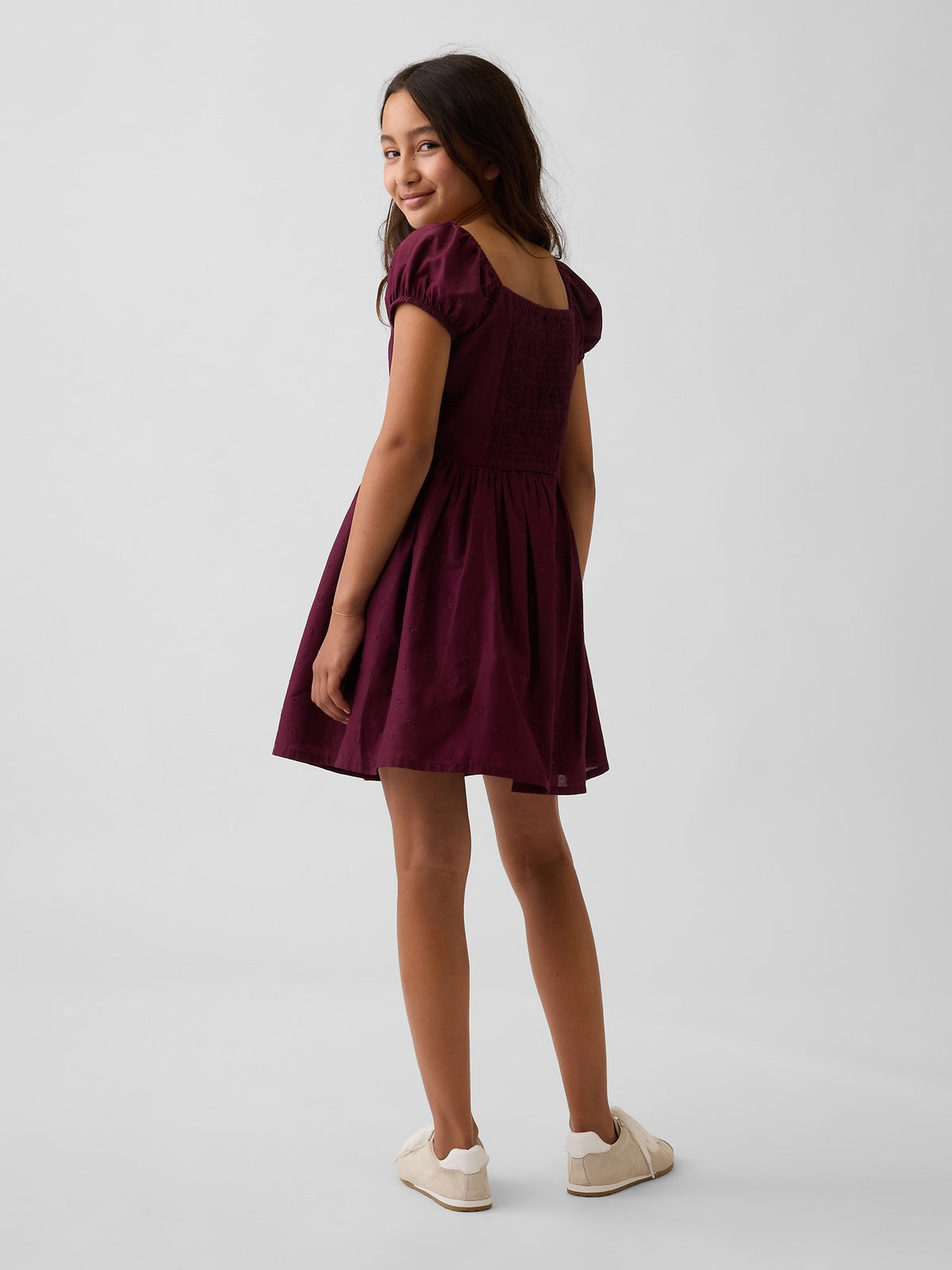 Yeşil Puff-sleeve Elbise