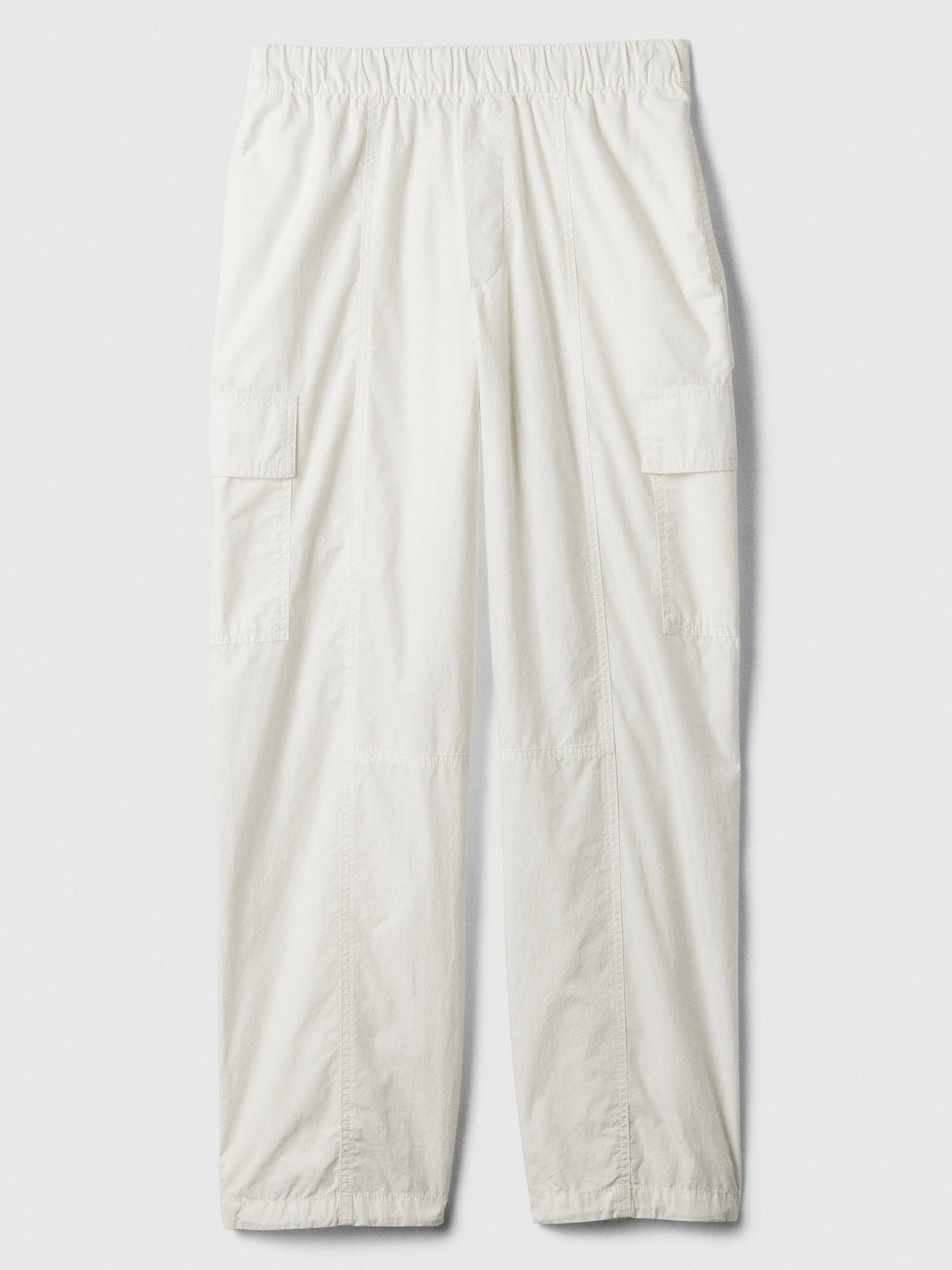 Kırık Beyaz Kargo Paraşüt Pull-on Pantolon