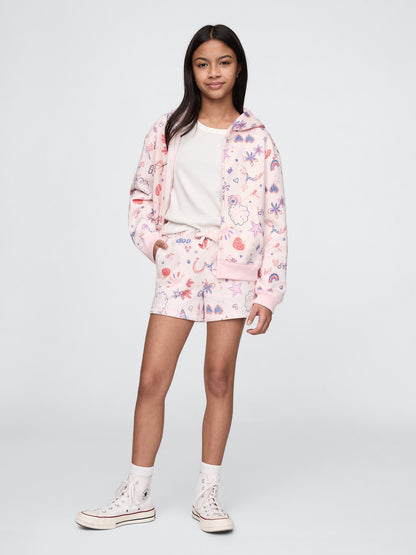 Pembe Gap Logo Fransız Havlu Kumaş Pull-on Şort