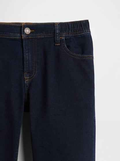 Koyu Mavi Slim Sweatpant Jean Pantolon