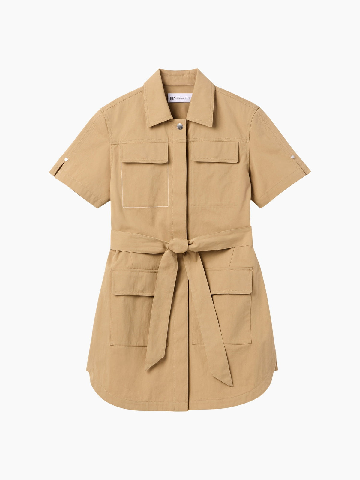 Bej Gap × Victoria Beckham Mini Elbise