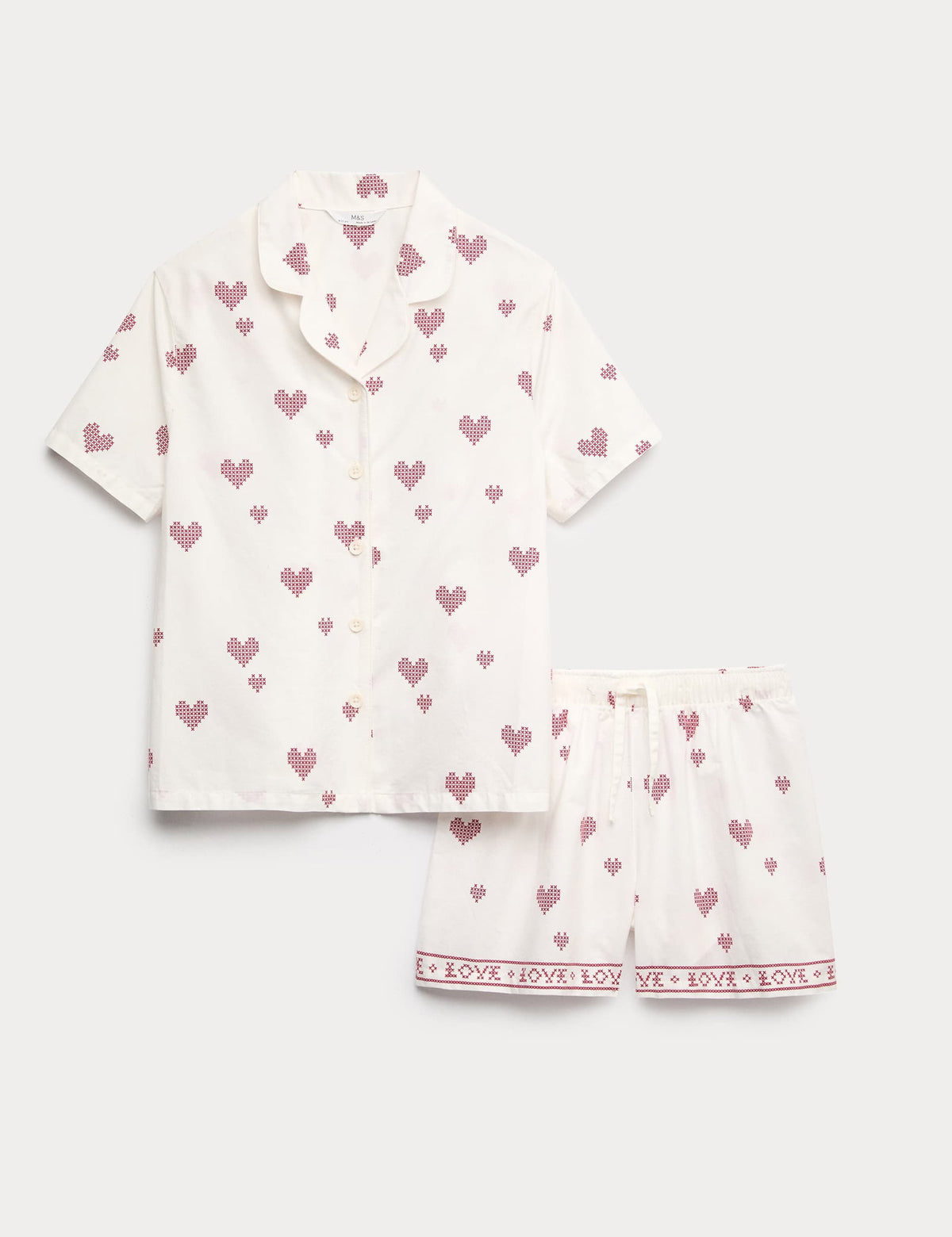 Pamuklu Desenli Pijama Takımı