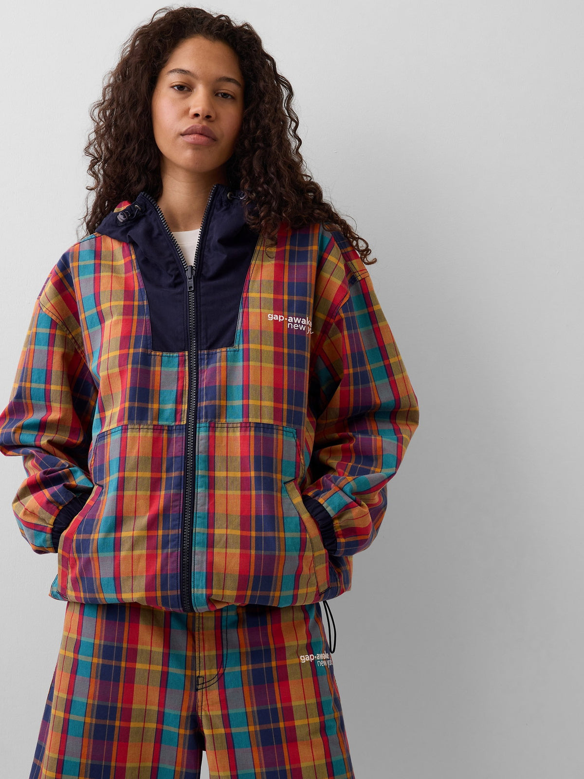 Çok Renkli Gap × Awake Ny Oversized Çift Taraflı Kanvas Ceket