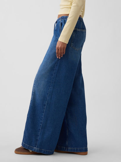 Mavi Mid Rise Ultrasoft Easy Seamed Baggy Jean Pantolon
