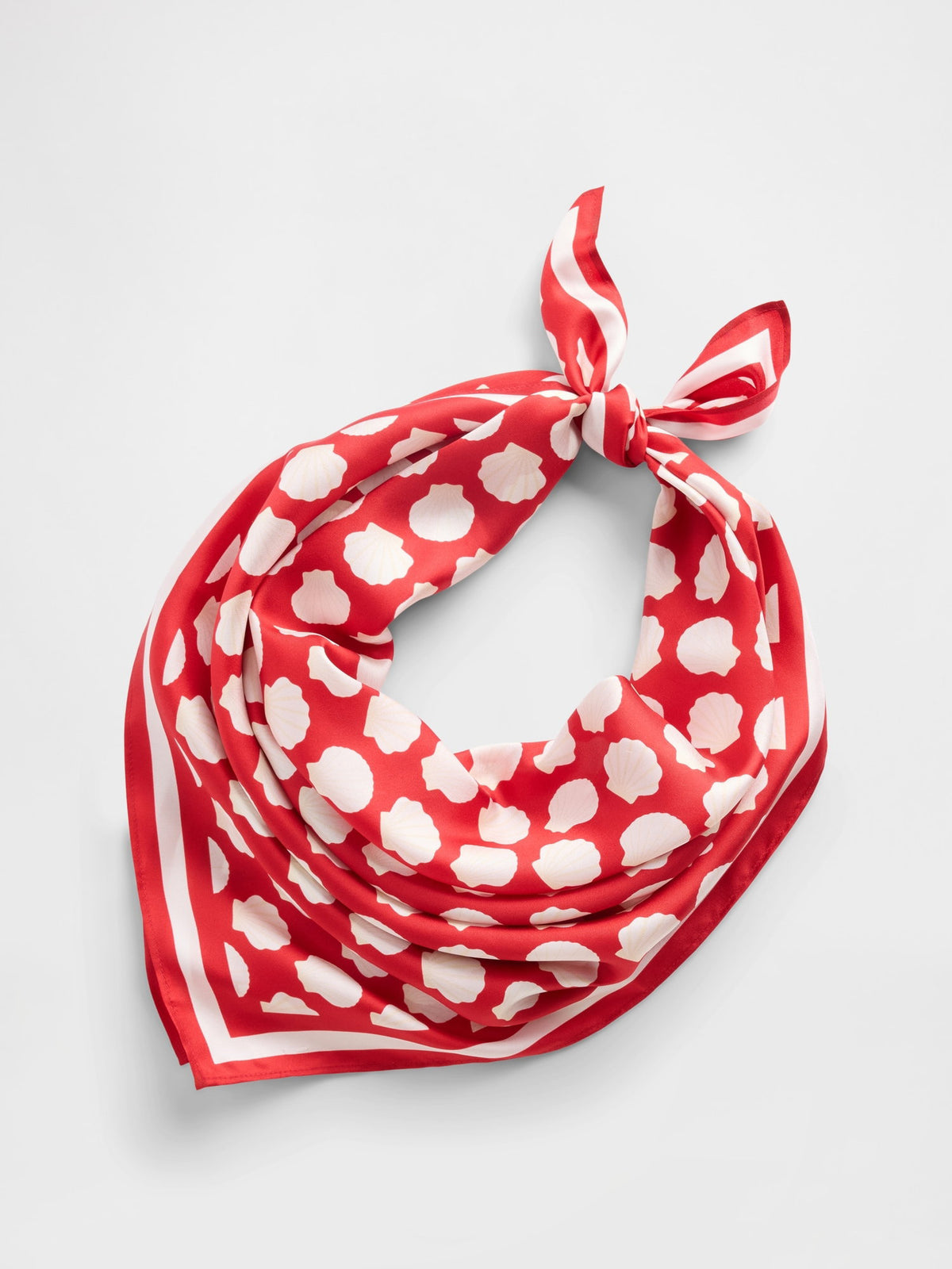 Kırmızı 100% Ipek Oversized Bandana