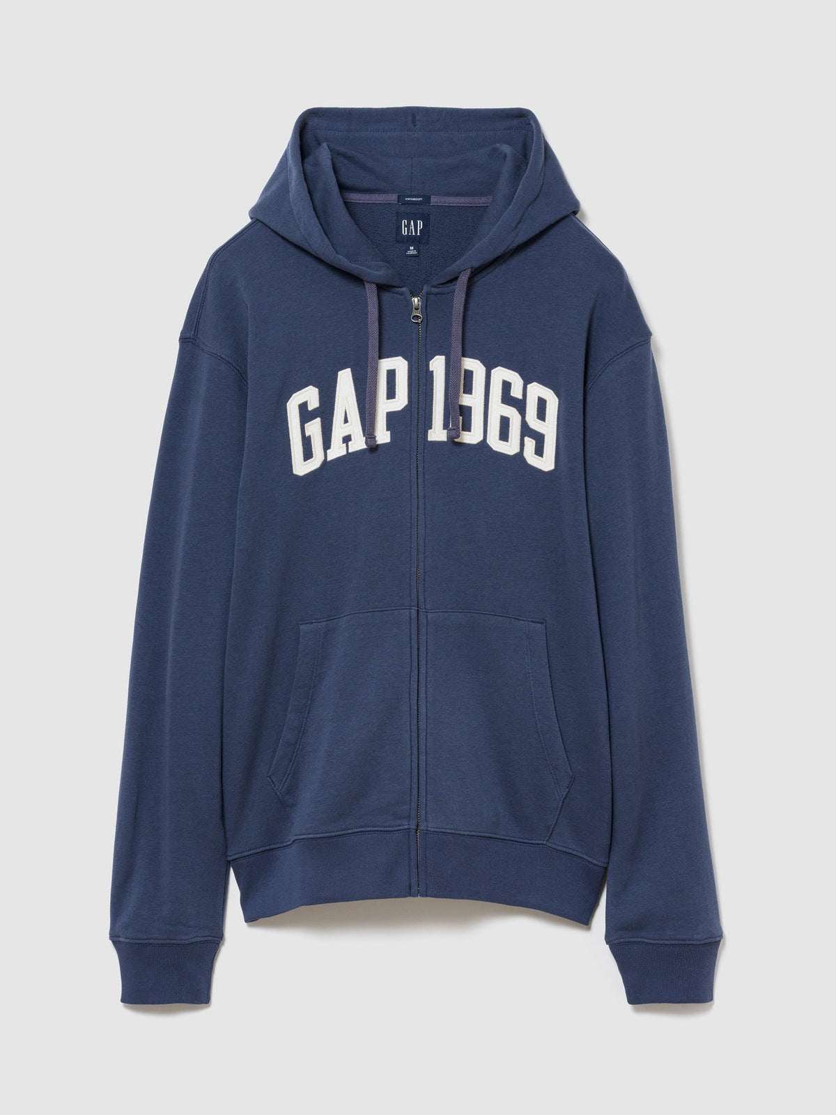 Lacivert Fransız Havlu Kumaş Relaxed Gap 1969 Logo Fermuarlı Sweatshirt