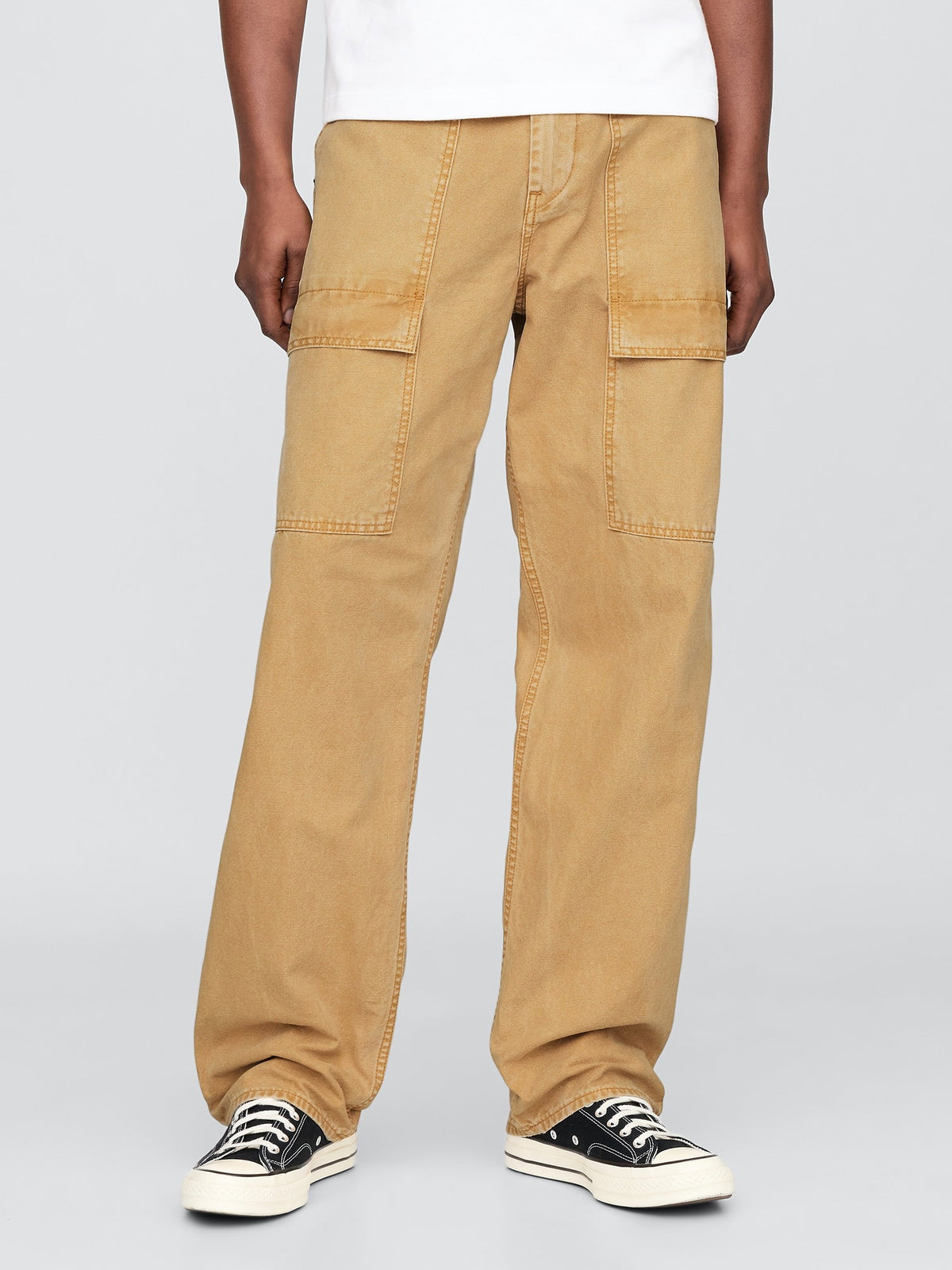 Sarı Baggy Utility Pantolon
