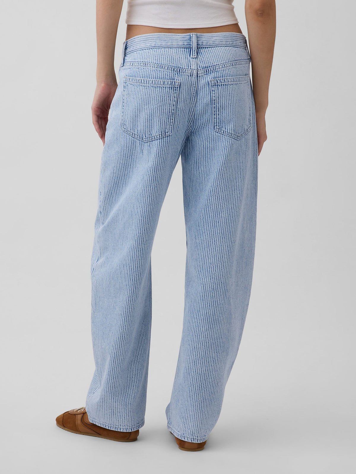 Açık Mavi Low Rise Ultrasoft Barrel Jean Pantolon