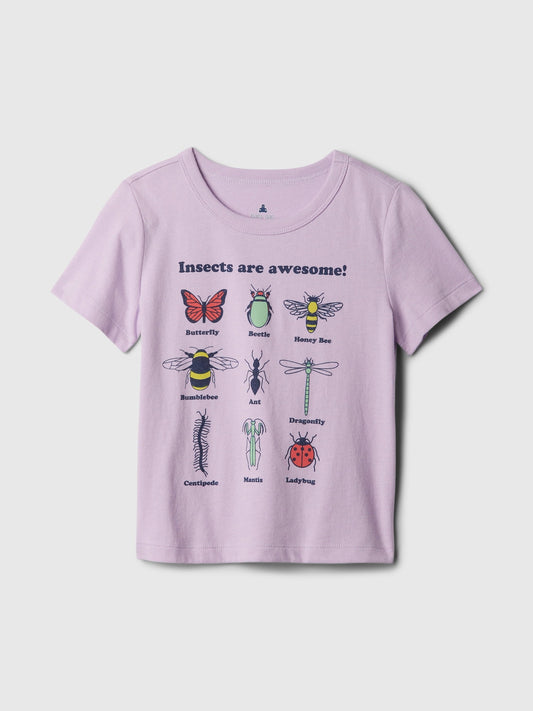 Lila Mix And Match Grafikli T-shirt
