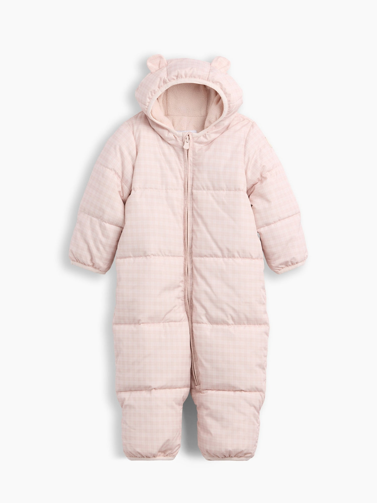 Açık Pembe Puffer Şişme Kışlık Tulum