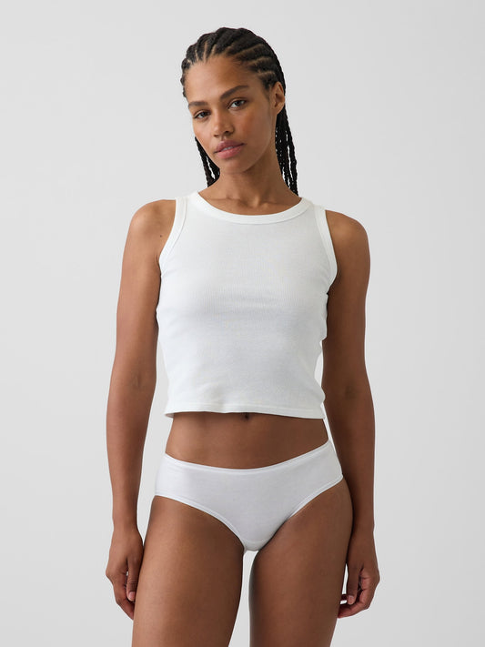 Süt Beyazı Softmade Organik Stretch Pamuk Hipster Külot