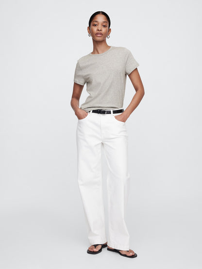 Gri Favorite Bisiklet Yaka T-shirt