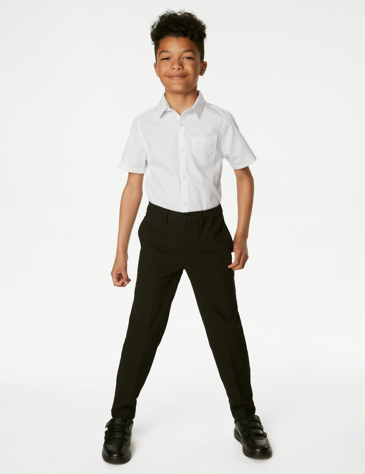 2'li Slim Fit Kısa Kollu Gömlek (2-18 Yaş)