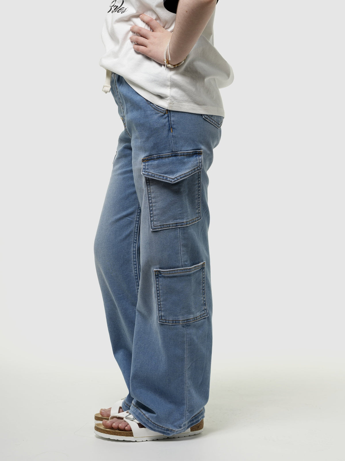 Mavi High Rise Wide-leg Kargo Pull-on Jean Pantolon