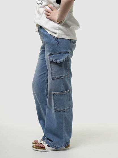 Mavi High Rise Wide-leg Kargo Pull-on Jean Pantolon