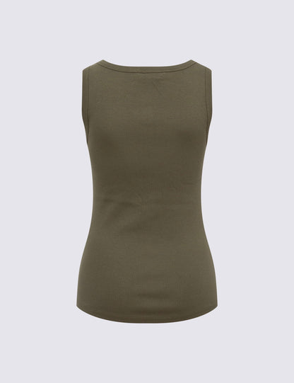 Pamuk Karışımlı Ribana Slim Fit Atlet