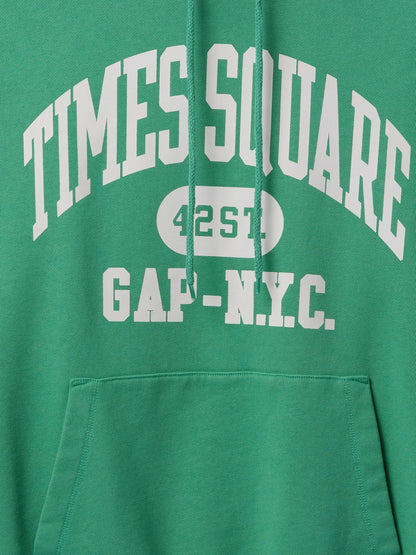 Yeşil Gap Logo Nyc Kapüşonlu Sweatshirt