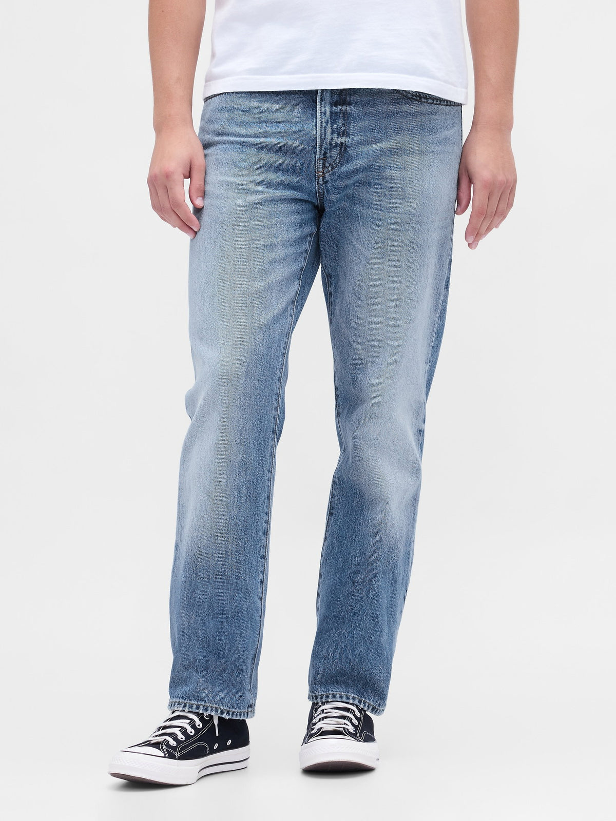 Açık Mavi Relaxed Straight Jean Pantolon