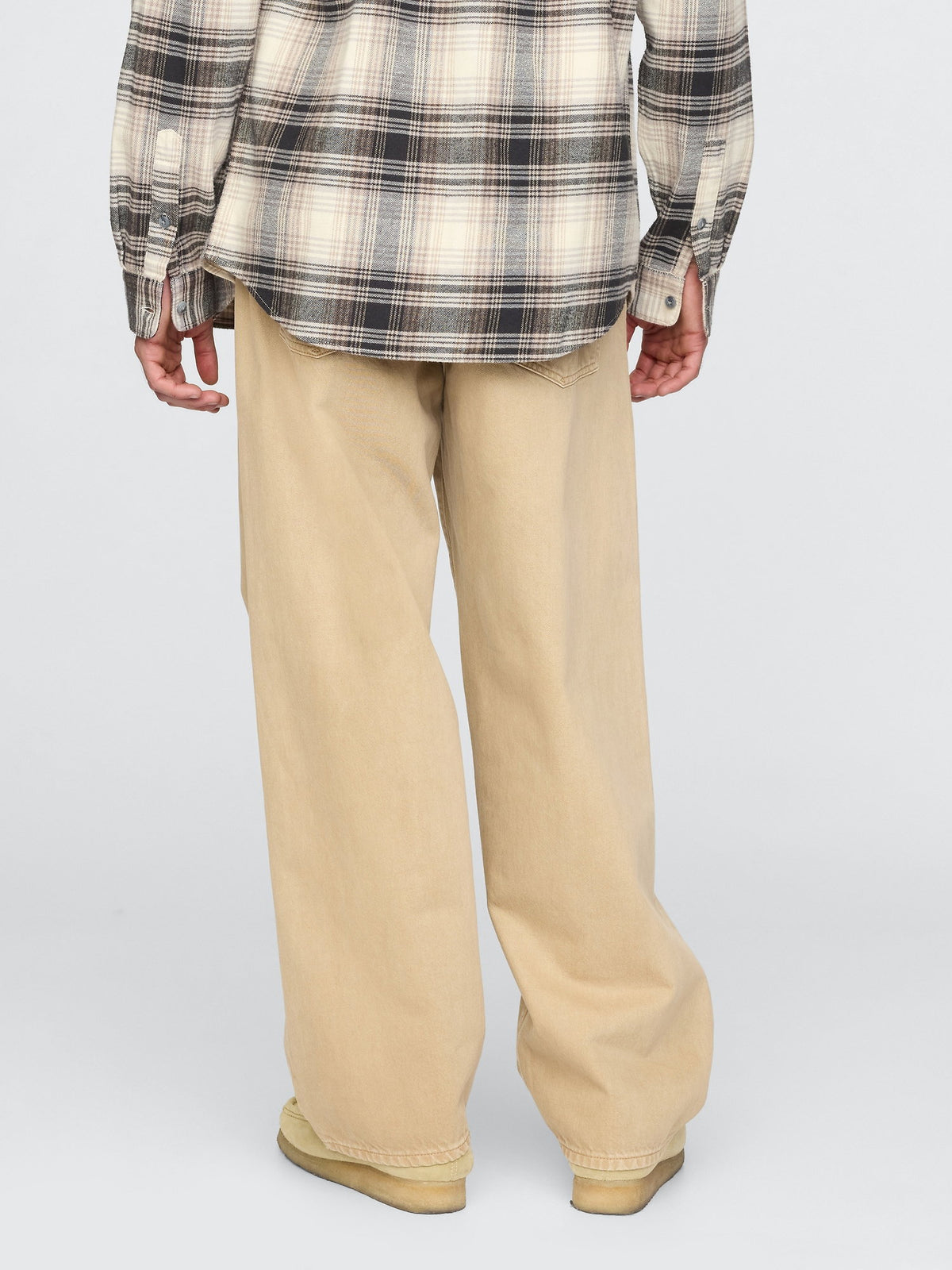 Bej Extra Baggy Jean Pantolon