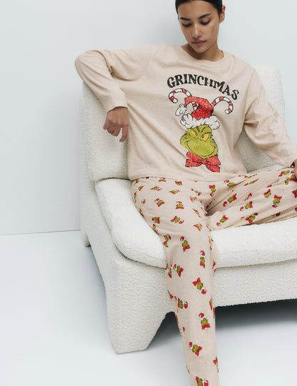Saf Pamuklu Grinch™ Pijama Takımı