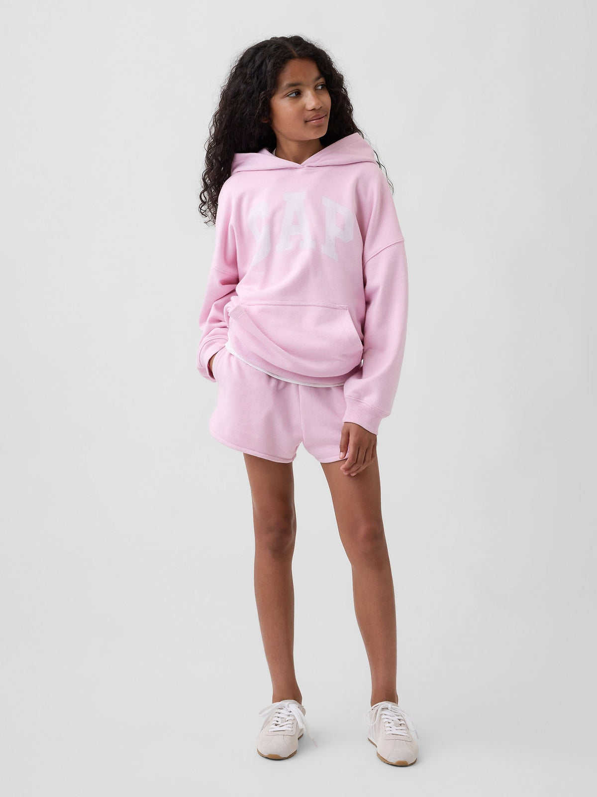 Pembe Vintagesoft Havlu Kumaş Oversized Sweatshirt