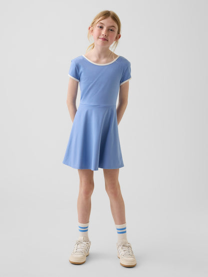 Açık Mavi Cap-sleeve Athletic Elbise