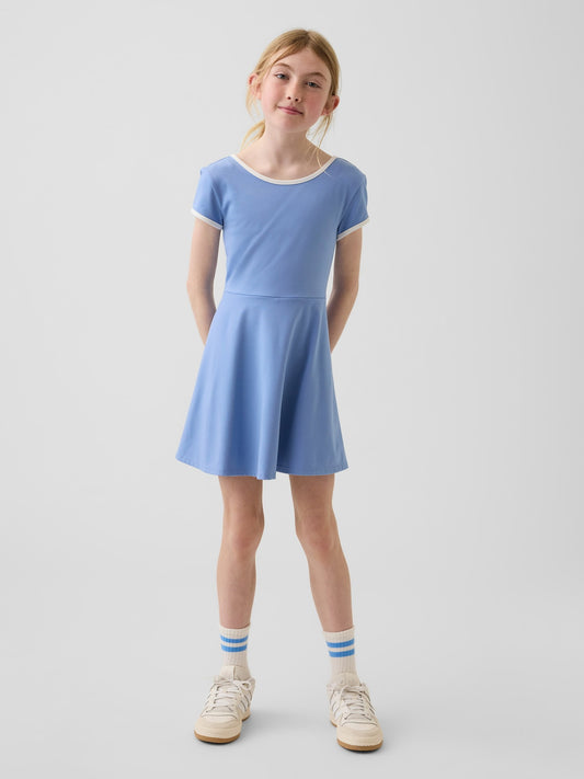 Açık Mavi Cap-sleeve Athletic Elbise