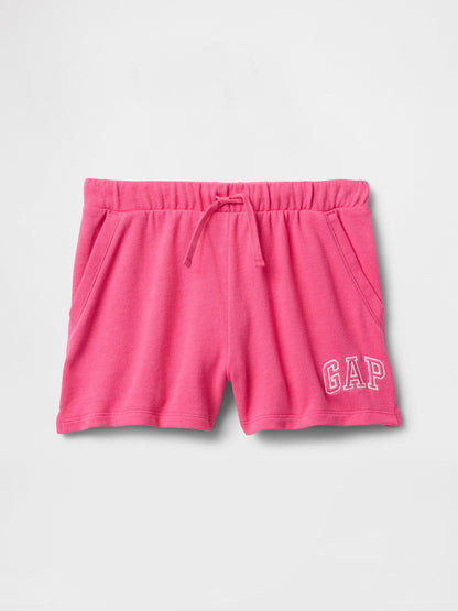 Pembe Gap Logo Havlu Kumaş Pull-on Şort